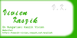 vivien kaszik business card